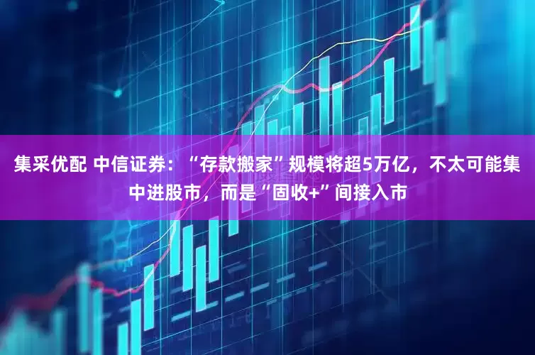 集采优配 中信证券：“存款搬家”规模将超5万亿，不太可能集中进股市，而是“固收+”间接入市